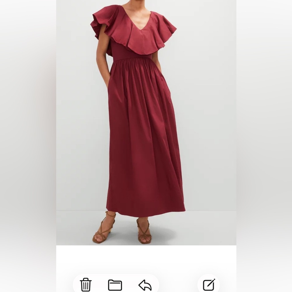 Ann Taylor Burgundy Maxi Dress